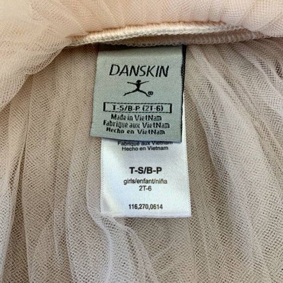 DANSKIN Ballet Tutu Skirt Girls 2-3 2T 3T Toddler Pink Pull On Tulle Satin Bows - Picture 5 of 10